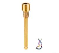 Alloy Disc Brake Caliper Bolts with Spring Clip for XTR and Ultegra M985 R8070 Bikes, Designed for Threaded Oil Dish Compatibility and Secure Fit (Gold)
