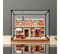 Alloy Display Case Compatible with Lego 40809 Holiday Gingerbread House ,UV Protection，Dustproof for Models, Storage cabinet, Transparent box，collectibles, (Display Case Only) (Classic)