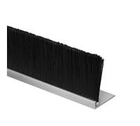 Alloy Door Brush Bottom Sweep, 1m Aluminum Alloy Door Bottom Sweep Seal Brush Strip Silver 10-200mm(200mm)