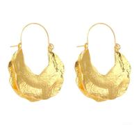 Alloy Earrings with Retro Geometric Drop Profile and Slightly Irregular Teardrop for Subtle Statement (A)
