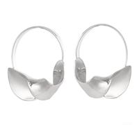 Alloy Earrings with Retro Geometric Drop Profile and Slightly Irregular Teardrop for Subtle Statement (E)