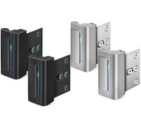 Alloy Easy to Install Door Latch Device Childproof Door Reinforcement Lock with 3 Inch Stop 1Pcs(Black)