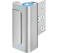 Alloy Easy to Install Door Latch Device Childproof Door Reinforcement Lock with 3 Inch Stop 1Pcs(Brilliant Chrome)
