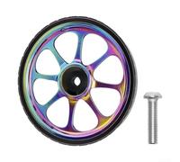 Alloy Easy Wheel 82mm for Brompton Folding Bike | Ball bearing system, smooth rolling action, stable towing, fits for brompton frames, easy push movement(Colorful)