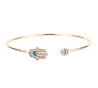 Alloy Evil Eye Bracelet Bangle Adjustable for Women Halloween Season | Smooth Surface, Comfortable Fit, Golden Finish, Fashion Accessory and Gift, Aesthetic Style