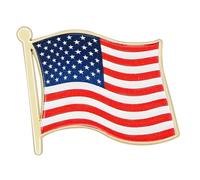 Alloy Flag Lapel Pins for International Event and Cultural Exchange with Sturdy Designs Alloy Coating Brooches