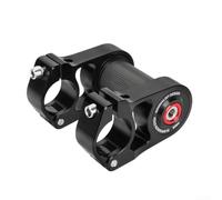 Alloy Folding For Bike Double Stem 25.4x45mm Shock Absorbing Handlebar Extender for Brompton 412 SP18 | 20-25mm Travel Black
