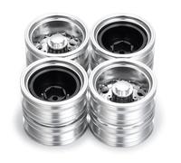 Alloy Front/Rear Beadlock Wheel Rims Hubs for Tamiya R620 1/14 RC Trailer Tractor Truck Upgrade Parts Accessories(R02 4Pcs)