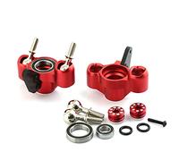 Alloy Front Steering Blocks Steering Knuckle Arm AR330505 for Arrma Kraton 6S Outcast 6S Notorious 6S Fireteam 6S BLX Upgrades Parts (Red)