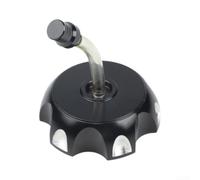 Alloy Fuel Tank Cap with Vent Hose for 50cc-125cc(Black) | Internal float valve, vents air not fuel, prevents dust entry, fits for 50cc to 125cc tanks