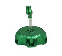Alloy Fuel Tank Cap with Vent Hose for 50cc-125cc(Green) | Internal float valve, vents air not fuel, prevents dust entry, fits for 50cc to 125cc tanks