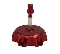 Alloy Fuel Tank Cap with Vent Hose for 50cc-125cc(Red) | Internal float valve, vents air not fuel, prevents dust entry, fits for 50cc to 125cc tanks