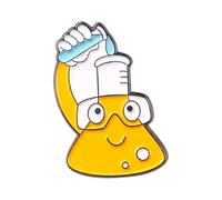 Alloy Geometric Brooch for Unisex - Stylish Molecular Separation Test Tube Design(Xz4648)