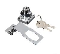 Alloy Hasp and Staple Lock Set, Keyed Alike Security Door Latch for Cabinets, Drawers, Tool Boxes, Pet Doors, Wardrobes, Sheds, Locke(3INCH)