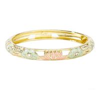 Alloy Hollow Lotus Bracelet Sandy Green Pink Colors(A)
