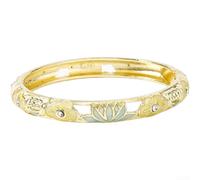 Alloy Hollow Lotus Bracelet Sandy Green Pink Colors(J)