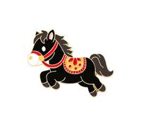 Alloy Horse Pin Strong and Stylish Accessory Lovely Horse Pin Delicate Horses Shaped Brooch for Any Outfit Lovely Stylish Clothing Accessory Chinese Starsign Jewelry