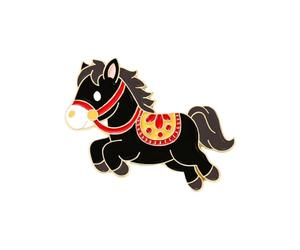Alloy Horse Pin Strong and Stylish Accessory Lovely Horse Pin Delicate Horses Shaped Brooch for Any Outfit Lovely Stylish Clothing Accessory Chinese Starsign Jewelry