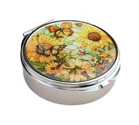 Alloy jewelry case with mirror and multifunctional metal jewelry organizer with spacious pill compartment for daily essentials