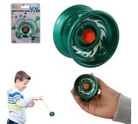 Alloy Metal Green Color Responsive Yoyo, Aluminum Yo-Yo for Beginners, Stable and Sturdy Balanced, 1 Extra String, Fun Play for Kids-Dia-5cm