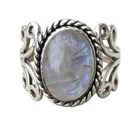 Alloy Moonstone Ring Delicate Design Suitable for Modern Women or Dating Wear. Moonstone Hoop Unisex Hoops