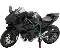 Alloy Motorbike Mini Simulation Motorcycle Modern Pull-Back Vehicle for Child Intellectual Gift Set - Model Collection Hobby Racing Decoration - Black