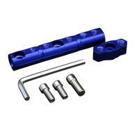Alloy Motorcycle Mirror Extension Bracket Red Blue Aluminum Rearview Mirror Mount Clamp Yellow Motorbike Mirror Riser Bracket Kit Black Mirror Column Adapter Set Alloy Mirror Extender for ATV(Blue)