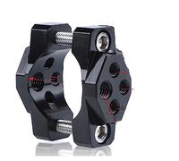 Alloy Motorcycle Stent 17-32mm Bracket Bumper Clamp Auxiliary Spotlight Headlight Mount Clip Light Phone GPS Handlebar Holder (Color : Black, Size : 7)