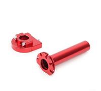 Alloy Motorcycle Throttle Handle 22mm Non-Slip Grip(Red)