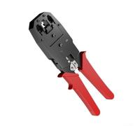 Alloy Network Crimper for RJ45 RJ12 RJ11 Connectors Red(A) | 3-in-1 design, crimps strips cuts, saves time on site, red alloy body, fits 4P 6P 8P