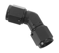 Alloy Oil Pipe Adapter 45 Degree An6 for Automotive Modifications | Black Finish, Leakproof Precision, High Temperature Resistance, Compatible with Oil Line Systems