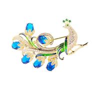 Alloy Peacock Brooch With Detailed Peacock Motifs Lightweight Design Compact Dimensions Versatile For Various Occasions Fashion Statement Small Brooch, one size, As described