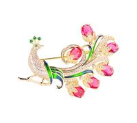 Alloy Peacocks Brooch with Detailed Motifs Lightweight Design Compact Dimensions Versatile for Various Occasions Fashion Statement. Pin