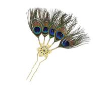 Alloy Peacocks Leaf Hairpiece With Rhinestones Detailing Thai Styling Accessory Hair Ornaments Hair Decoration Thai Culture Enthusiasts Accessory