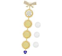 Alloy Photo Frame Rhinestones Bowknot Brooch Customizable Bridal Jewelry for Wedding Bouquet Memorial Accessories Bridal Jewelry with Photo Insert