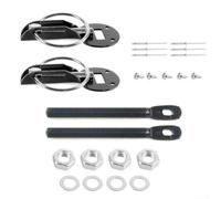 Alloy Pin Bonnet Lock Kit Car Hood Latch Secure(Black)