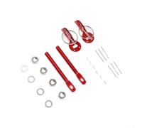 Alloy Pin Bonnet Lock Kit Car Hood Latch Secure(Red)