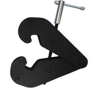 Alloy Rail Clamp with Vertical I-Rail Plate, Black, with Heavy Duty Hook and Labor Saving Design.(10T)