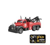 Alloy RC Drift Racing Car- Road Maintenance Vehicle, Remote Rescue Transport Vehicle with USB Rechargeable & 2.4Ghz Remote Control for Kids (Red)