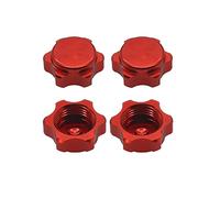 Alloy RC wheel nut 17mm thread 1.0 for 1/7 Arrma 6s Notorious Kraton Outcast Typhon Talion Infraction Limitless Felony upgraded part 4 PCS/set (Red)
