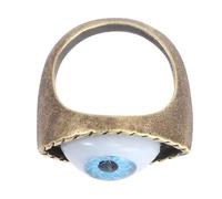 Alloy Ring Exaggerated Eye Designed Finger Vintage Halloween Season | Blue Alloy Statement Piece, Punk Style for Daily Life and Photo Shoots, Delicate Fashion Accessory