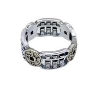 Alloy Rings with Copper Coin Abacus Bead Retro Symbol Easy Maintenance Adjustable for Him Her National Bead Retro Symbol Easy Maintenance Adjustable for Men Women
