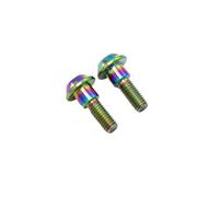 Alloy Screw Riding Accessories Black Color Dazzling Gold TC4 M6 × 20mm 2Pcs(2pcs colorful)