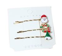 Alloy Snowflake Hair Side Clips New Year Bangs Clips Hair Grips Ponytail Decor Party Barrettes Christmas for Girls