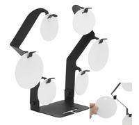 Alloy Star Shooting Target Auto Reset Rotating Metal Target with 5 Magnetic Plates(Black)