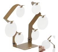 Alloy Star Shooting Target Auto Reset Rotating Metal Target with 5 Magnetic Plates(Brown)