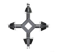 Alloy Steel 4 In 1 Drill Chuck Key Wrench Ratchet Spanner For Reliable Chuck Handling During For Electric Drill Setup And Repair(Small Trumpet)