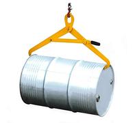 Alloy Steel Barrel Lifting Clamp, Vertical Drum Lifter Hook Spreader, Metal Clamp for Oil Drums, Industrial Drum Hook, 1000 Lb Capacity, for 30-55 Gallon Drums(H)