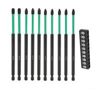 Alloy Steel Magnetic Screwdriver Bits Set 10pcs with 1/4 Hex Shank for PZ2 PZ3 PH2 Batch Head 90mm 150mm Suitable for Electric and Hand Screwdrivers (150mm)