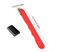 Alloy Steel Sharpening Stone for Garden Tools - Red/Black, 128mm Handheld Sharpener for Shears, Chisels, Axes, Drill Bits, Outdoor Tool Maintenance(C)